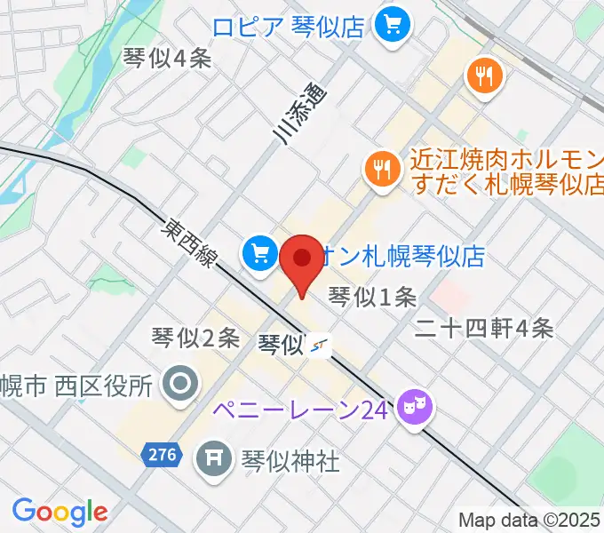 琴似センター ヤマハミュージックの地図
