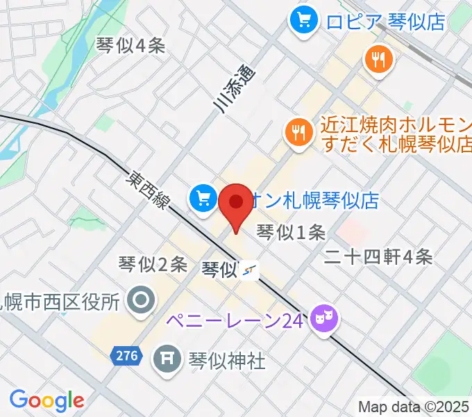 琴似センター ヤマハミュージックの地図