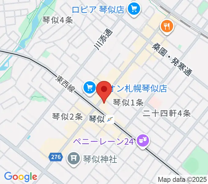 琴似センター ヤマハミュージックの地図