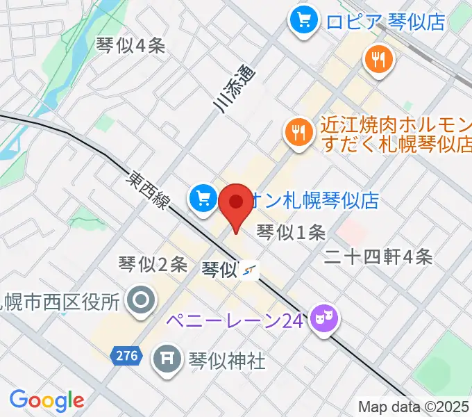 琴似センター ヤマハミュージックの地図