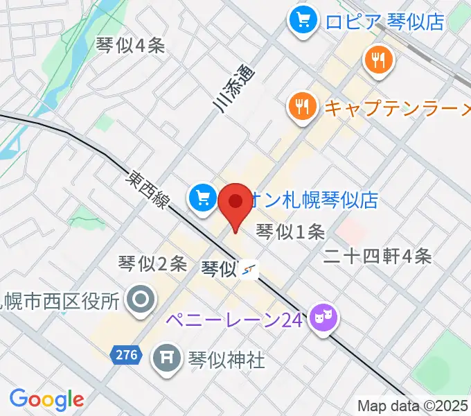 琴似センター ヤマハミュージックの地図