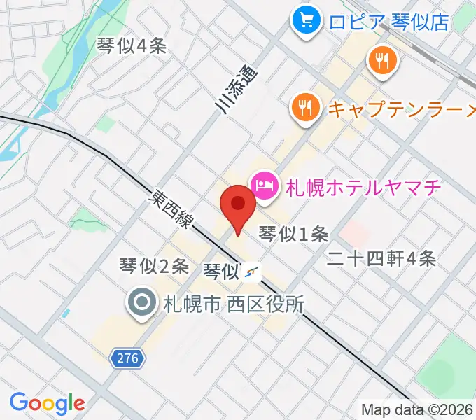 琴似センター ヤマハミュージックの地図