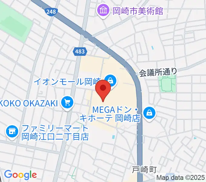 島村楽器イオンモール岡崎店の地図