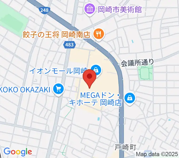 島村楽器イオンモール岡崎店の地図