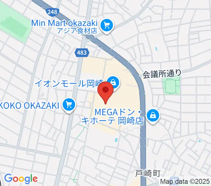 島村楽器イオンモール岡崎店の地図