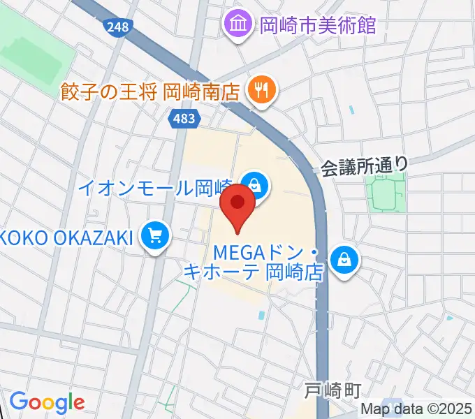 島村楽器イオンモール岡崎店の地図