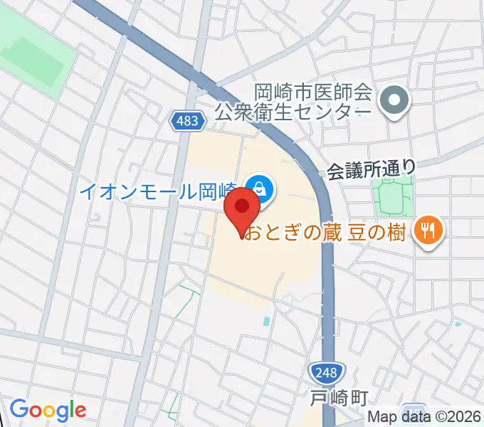 島村楽器イオンモール岡崎店の地図