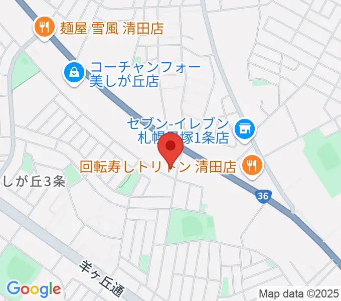 エルム楽器 美しが丘センターの地図