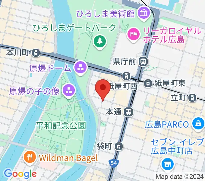 木定楽器店の地図