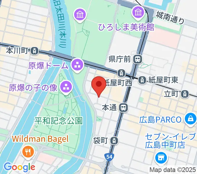 木定楽器店の地図