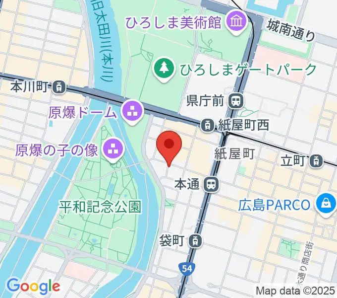 木定楽器店の地図
