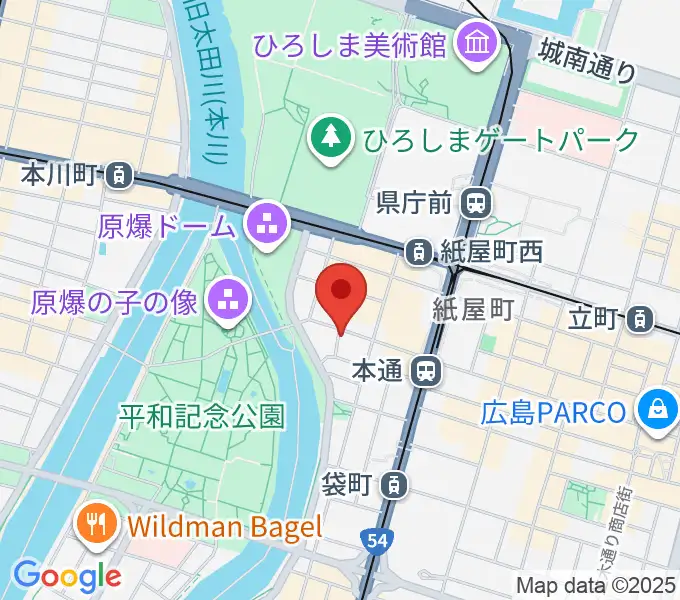 木定楽器店の地図