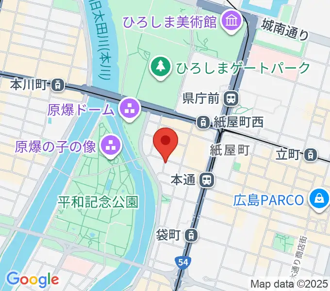 木定楽器店の地図