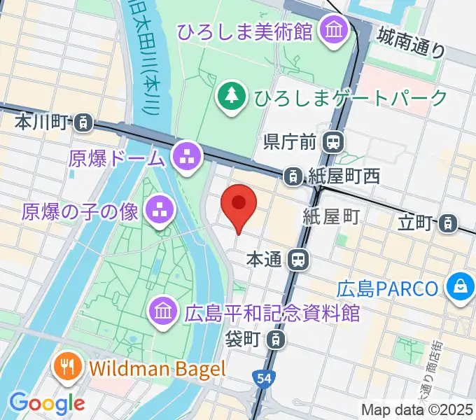 木定楽器店の地図