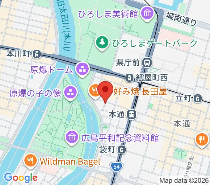 木定楽器店の地図