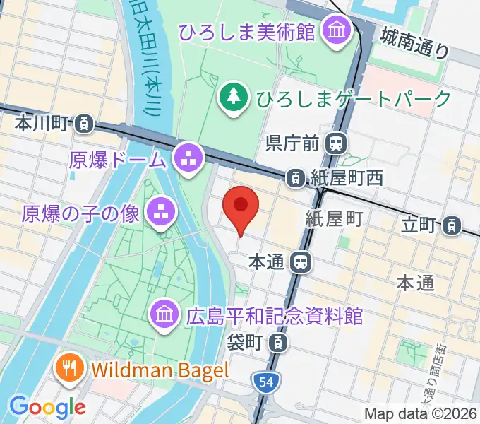 木定楽器店の地図