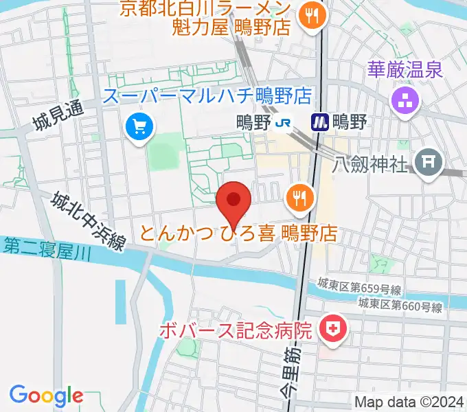 音楽教室きじばとの家の地図