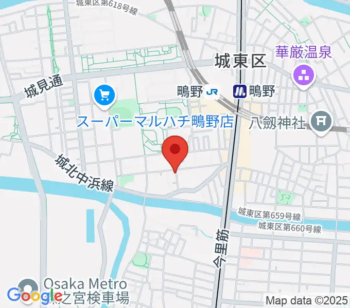 音楽教室きじばとの家の地図