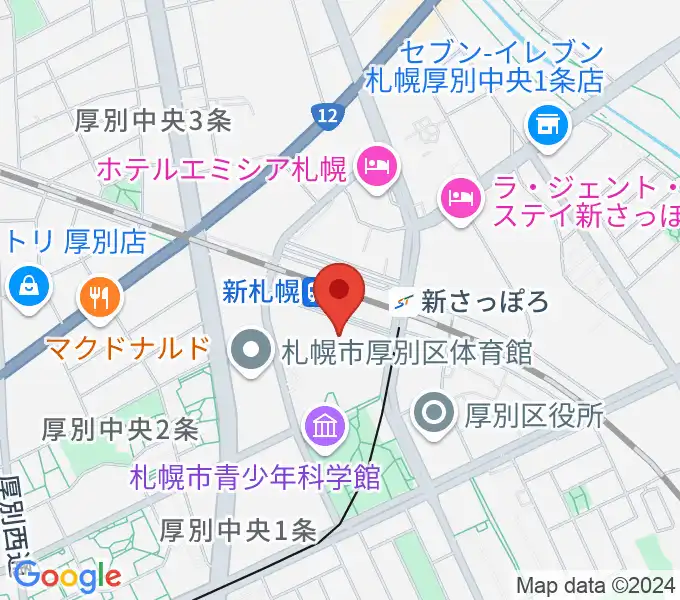 サンピアザセンター ヤマハミュージックの地図