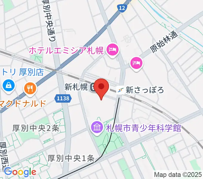 サンピアザセンター ヤマハミュージックの地図