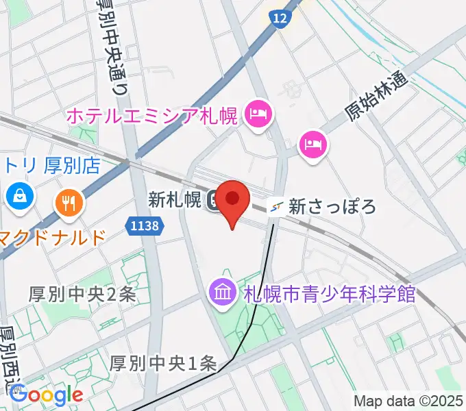 サンピアザセンター ヤマハミュージックの地図