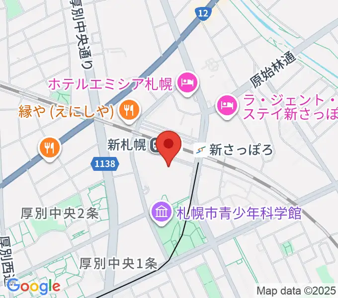 サンピアザセンター ヤマハミュージックの地図