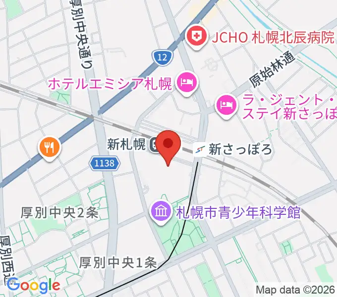 サンピアザセンター ヤマハミュージックの地図