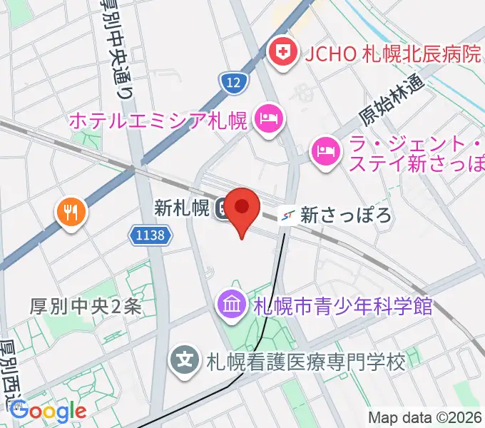 サンピアザセンター ヤマハミュージックの地図