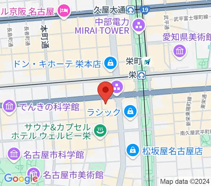 イシバシ楽器 名古屋栄店の地図