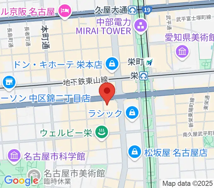 イシバシ楽器 名古屋栄店の地図