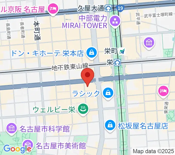 イシバシ楽器 名古屋栄店の地図