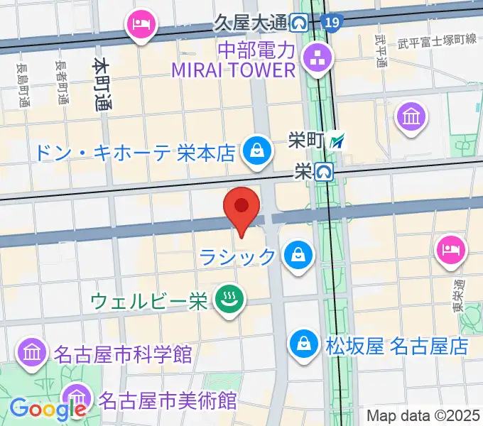 イシバシ楽器 名古屋栄店の地図