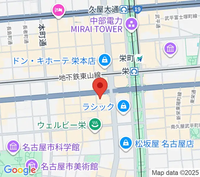 イシバシ楽器 名古屋栄店の地図