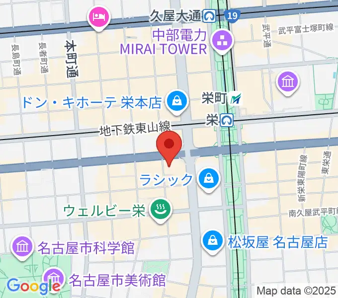 イシバシ楽器 名古屋栄店の地図