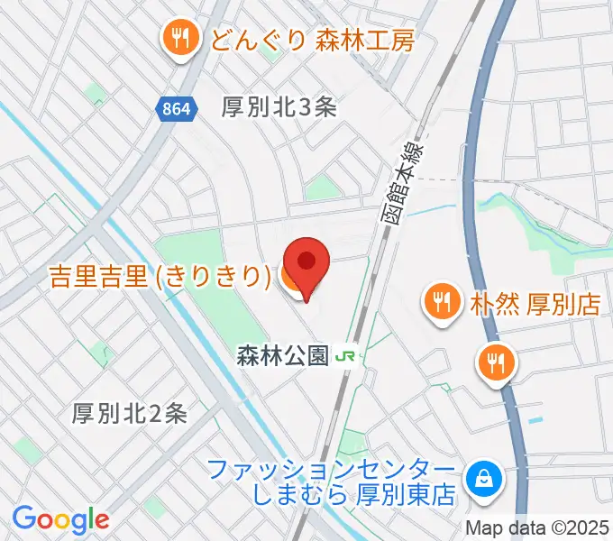森林公園音楽センター ヤマハミュージックの地図