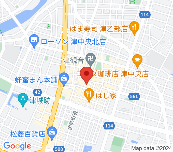 岩田楽器店 大門店の場所
