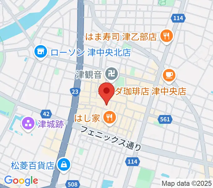 岩田楽器店 大門店の地図