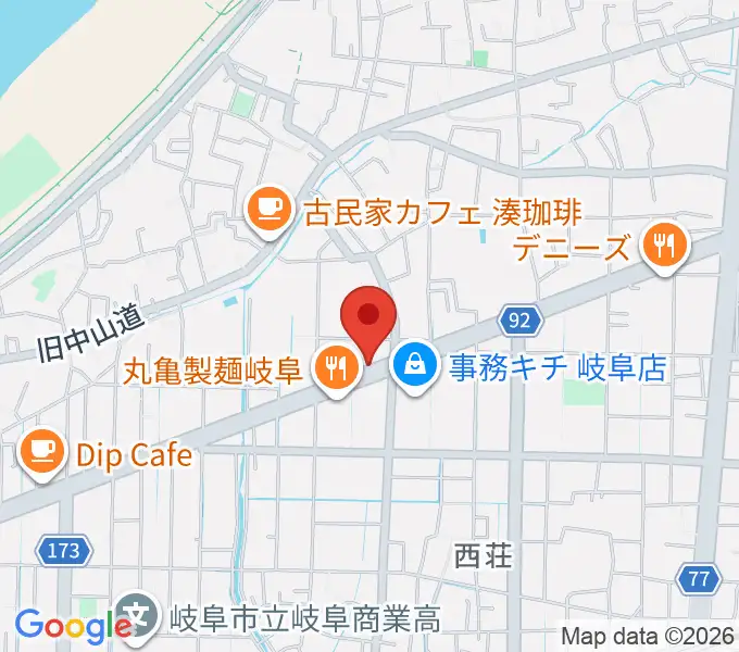 ミュージックハウスフレンズの地図