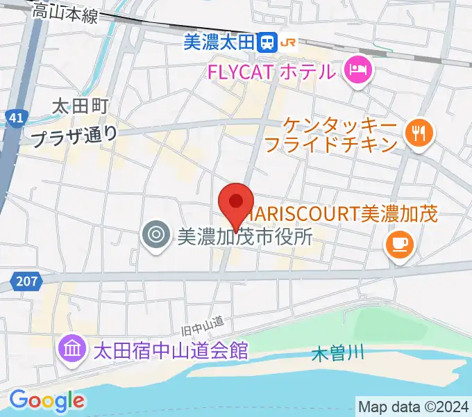 加茂ブラザーミュージックセンターの地図