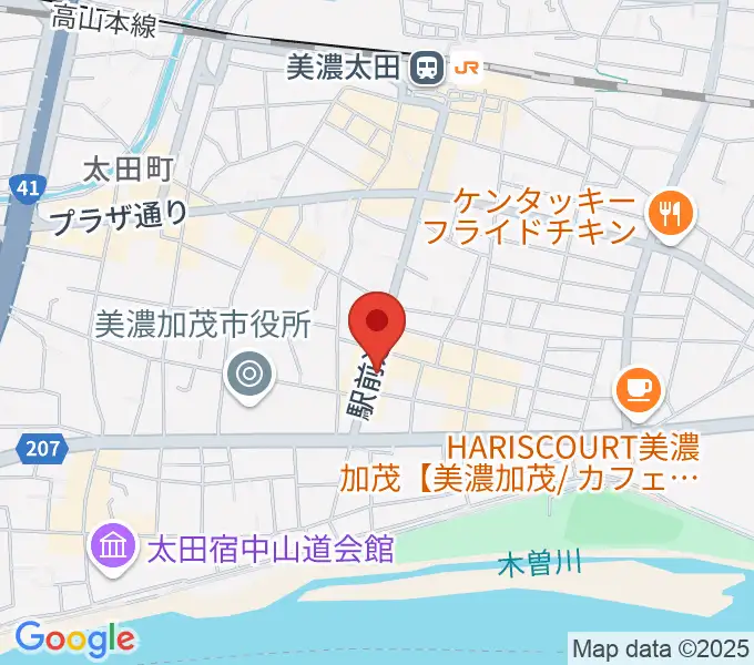 加茂ブラザーミュージックセンターの地図