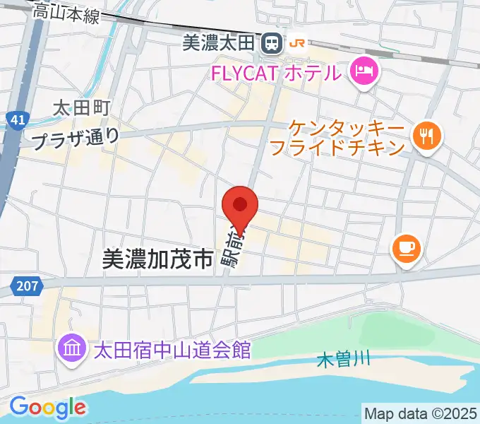 加茂ブラザーミュージックセンターの地図