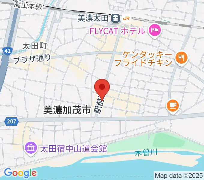 加茂ブラザーミュージックセンターの地図