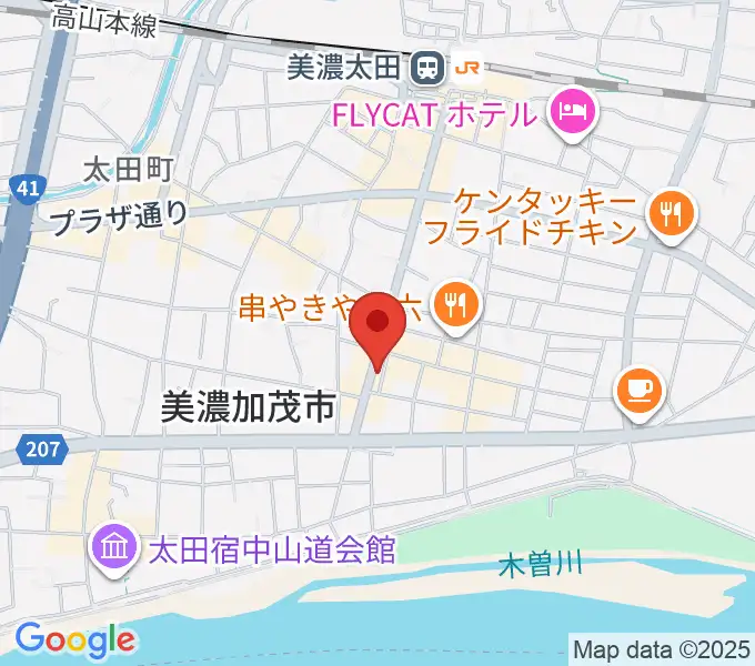 加茂ブラザーミュージックセンターの地図