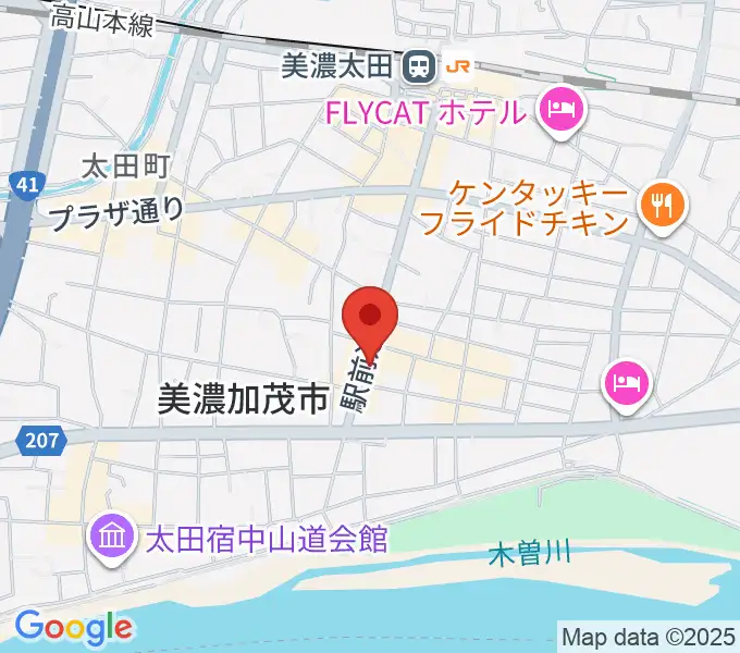 加茂ブラザーミュージックセンターの地図
