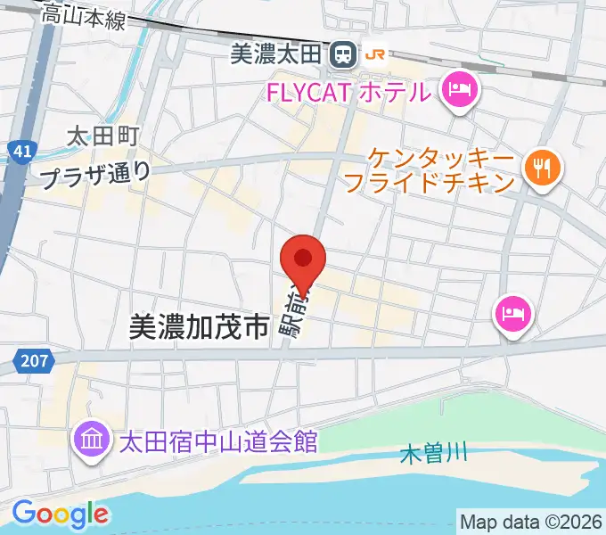 加茂ブラザーミュージックセンターの地図