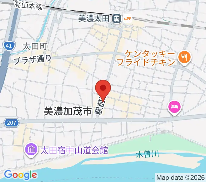 加茂ブラザーミュージックセンターの地図