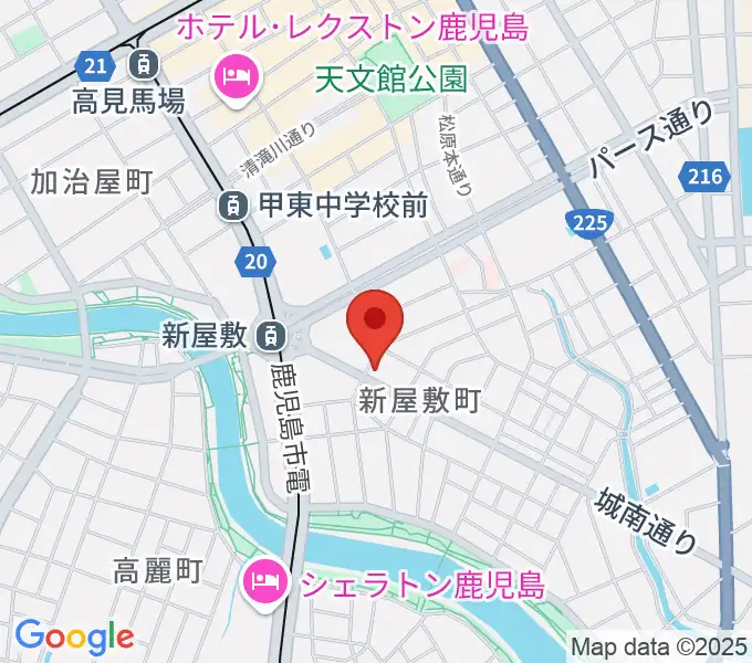 鹿児島音楽教室の地図