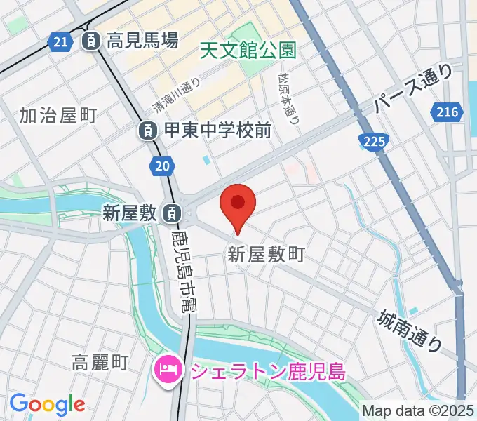 鹿児島音楽教室の地図