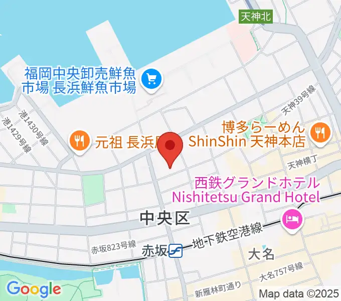 あいれふホールの地図