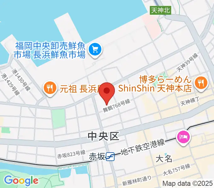 あいれふホールの地図